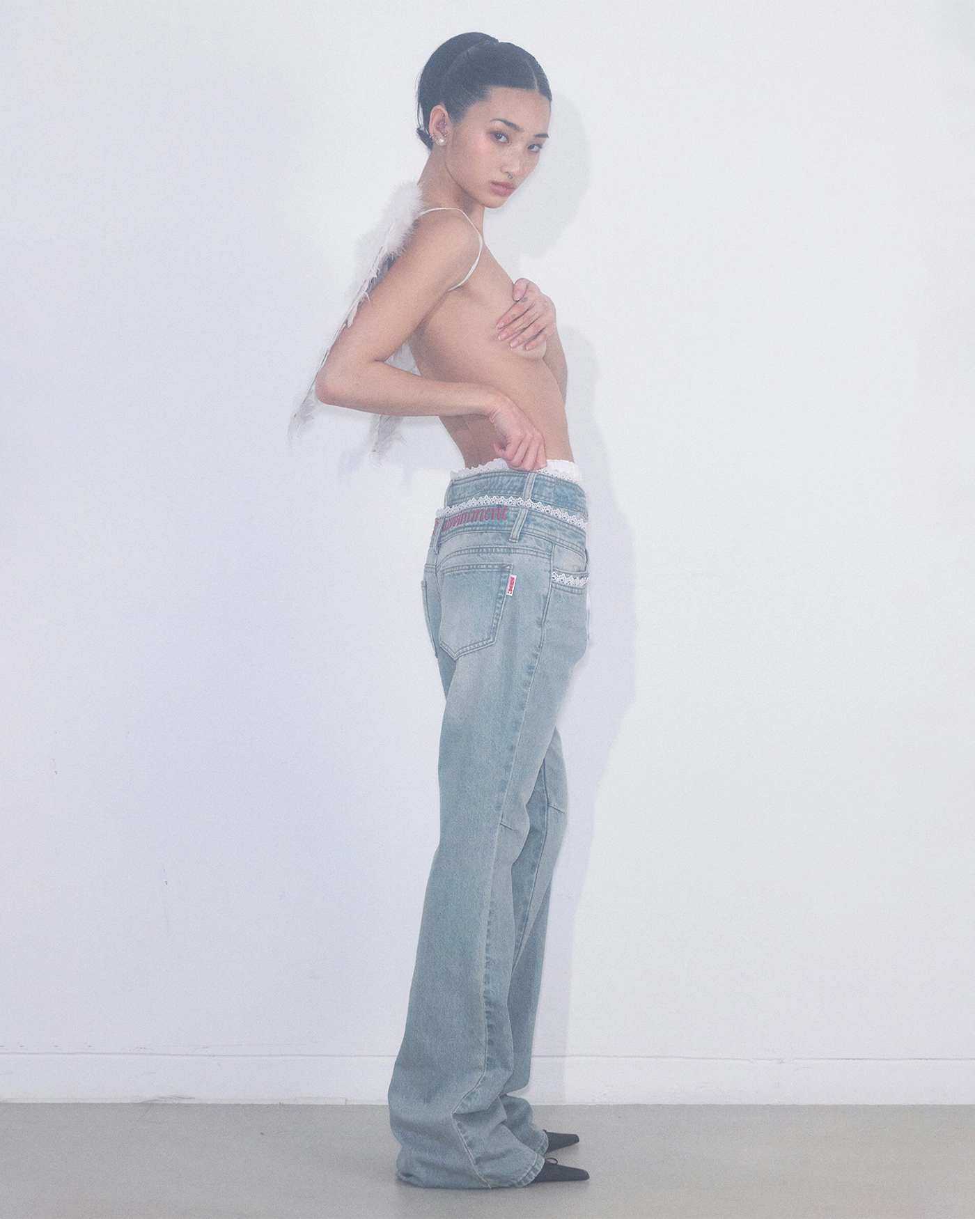SCULPTOR) Double Waist Boots Cut Denim | 2color